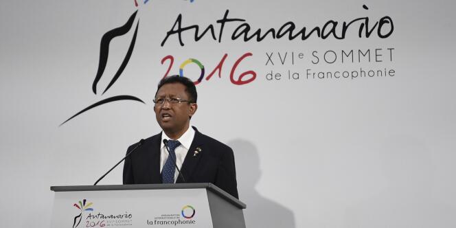 Le président Hery Rajaonarimampianina, le 26 novembre 2016 à Antananarivo.
