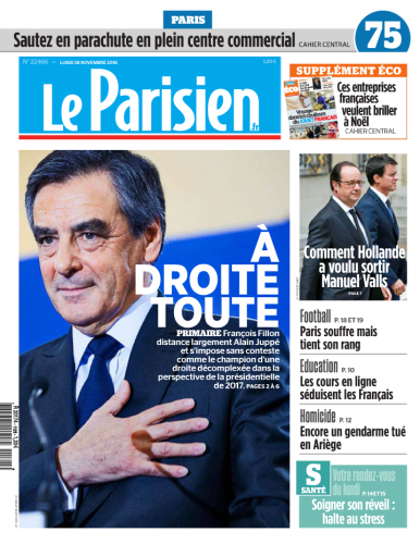 A l’image du « Parisien », beaucoup de journaux ont choisi une photographie de M. Fillon main sur le cœur.