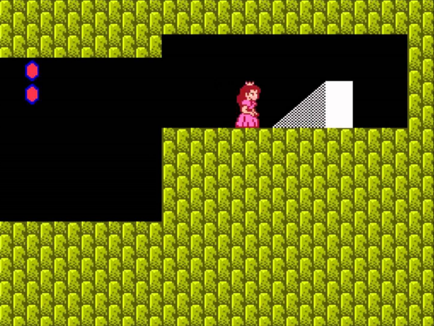 Dans « Super Mario Bros 2 », les portes marquent la fin des niveaux.