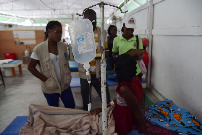 Un centre de traitement du choléra à Saint-Marc, en Haïti, le 26 août 2016.