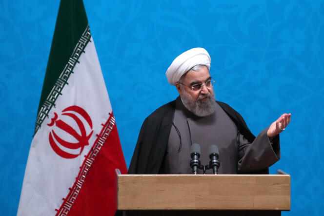 Le président iranien, Hassan Rohani, s’exprime à l’université de Téhéran, le 6 décembre.