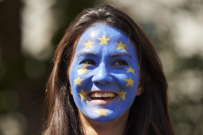 Ce nouveau corps européen est ouvert aux jeunes de 18 à 30 ans. Ici, lors d’une manifestation en faveur du maintien du Royaume-Uni au sein de l’Union européenne, en juillet.