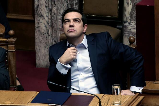 Le premier ministre grec Alexis Tsipras, au Parlement, le 10 décembre.