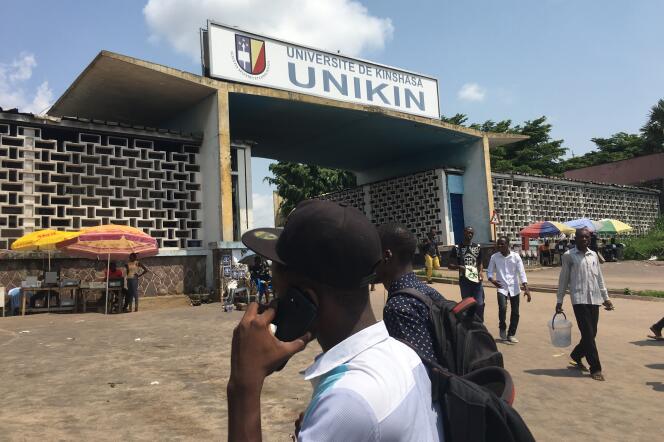 L’entrée d’Unikin, l’université de Kinshasa.