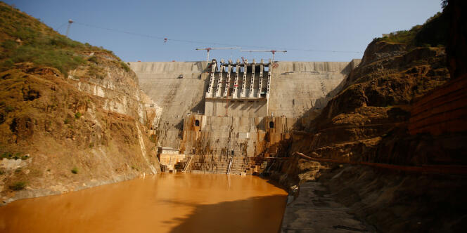 Vue du barrage hydrolélectrique Gibe III lors de son inauguration le 17 décembre 2016, à Shoma Yero dans le sud-ouest de l’Ethiopie