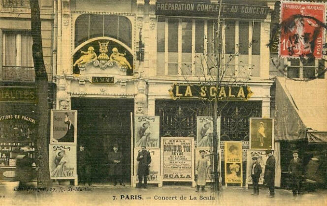 Façade de La Scala en 1906 (carte postale).