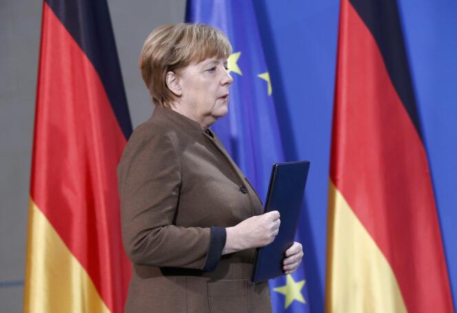 Conférence de presse d’Angela Merkel à Berlin, le 23 décembre.