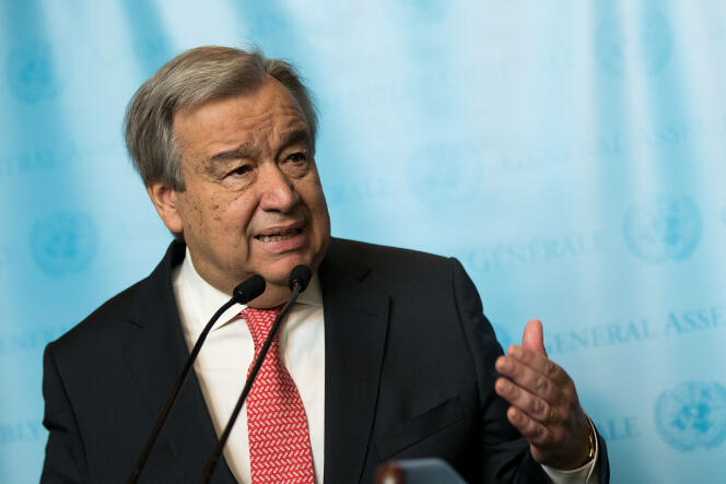 Antonio Guterres au siège de l’ONU à New York le 12 décembre.