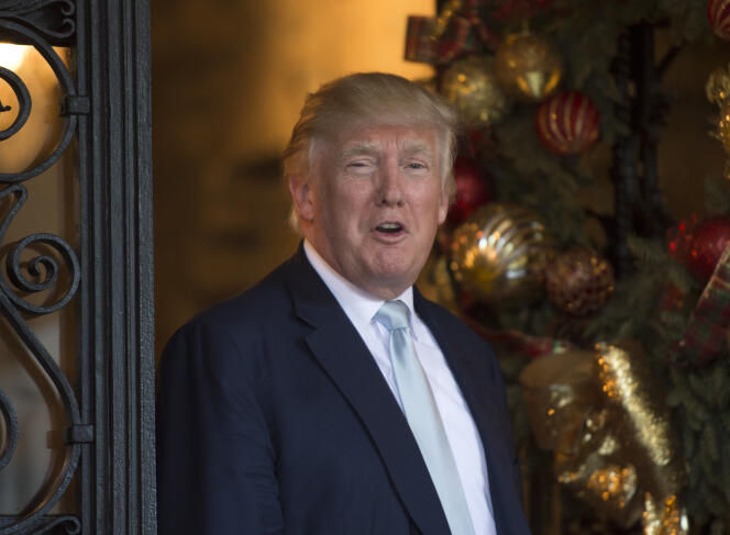 Donald Trump, le président-élu américain, à Mar-a-Lago (Floride), le 28 décembre 2016.