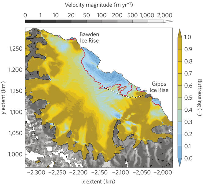 La barrière Larsen C est composé de 10,6% de glace « passive » selon une étude publiée en 2016. Les 5 000 km² menacés de se détacher enlèveraient une grande partie de cette glace passive, rendant la barrière très vulnérable.