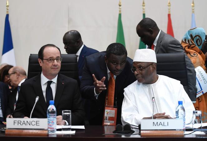 Francois Hollande et le président malien Ibrahim Boubacar Keïta, le 14 janvier à Bamako.