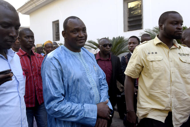 Adama Barrow, à Banjul, capitale de la Gambie, le 16 décembre.
