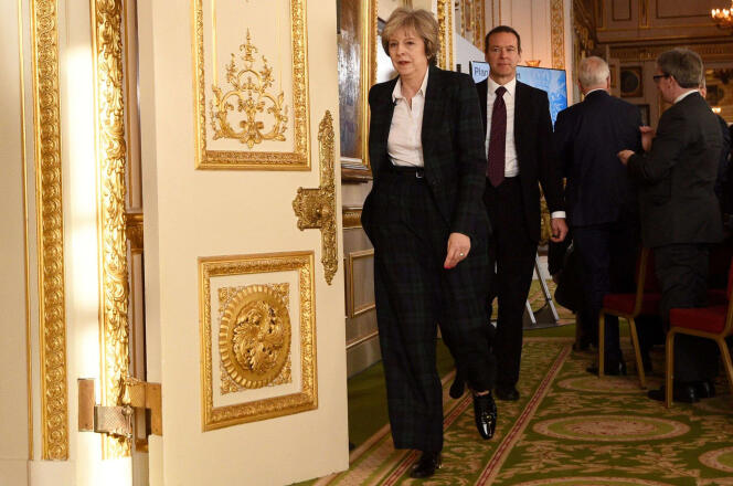 La première ministre britannique, Theresa May, à Lancaster House, à Londres, mardi 17 janvier
