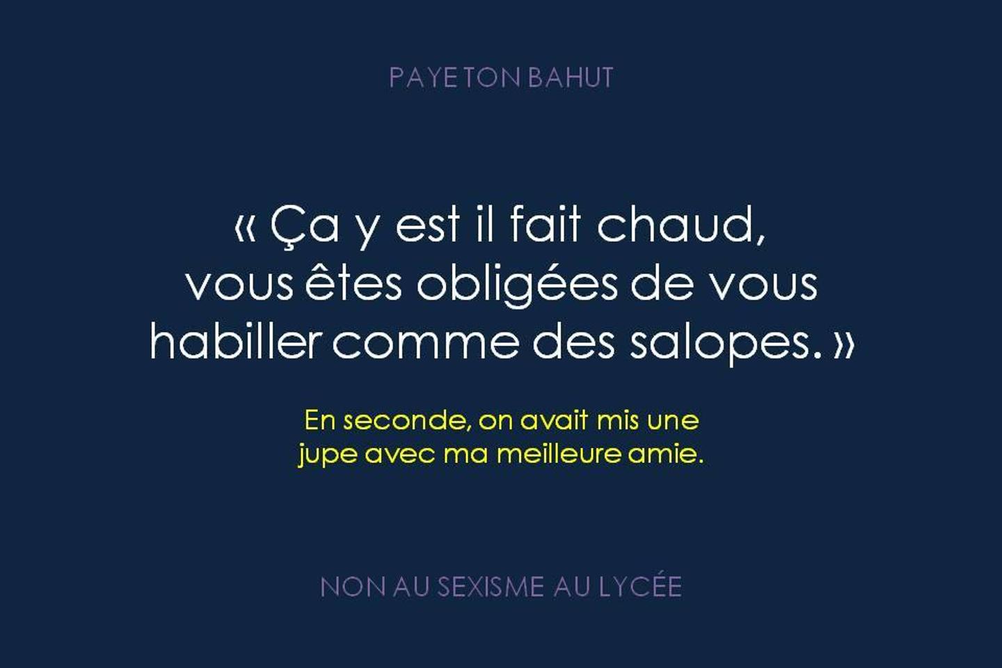 Paye ton bahut une page pour d noncer le sexisme au lyc e et au