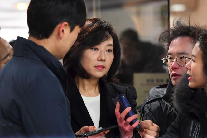 La ministre de la culture démissionaire, Cho Yoon-Sun, le 20 janvier à Séoul.