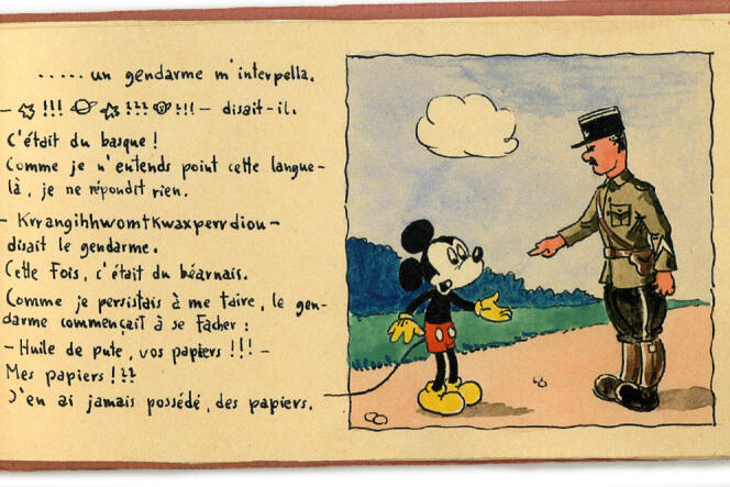 Extrait de « Mickey au camp de Gurs » (1942), d’Horst Rosenthal.