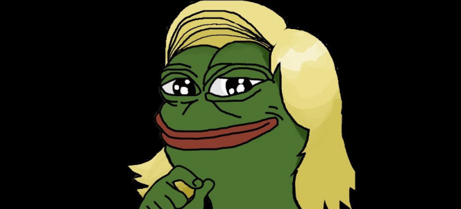 « Pepe The Frog », la mascotte de l’« alt-right » américaine, transformé en Marine Le Pen.