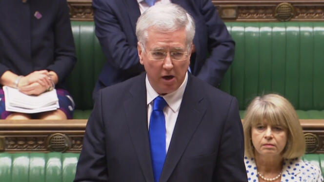 Le ministre de la défense, Michael Fallon, s’exprime devant le parlement britannique sur le tir raté d’un missile Trident, le 23 janvier.