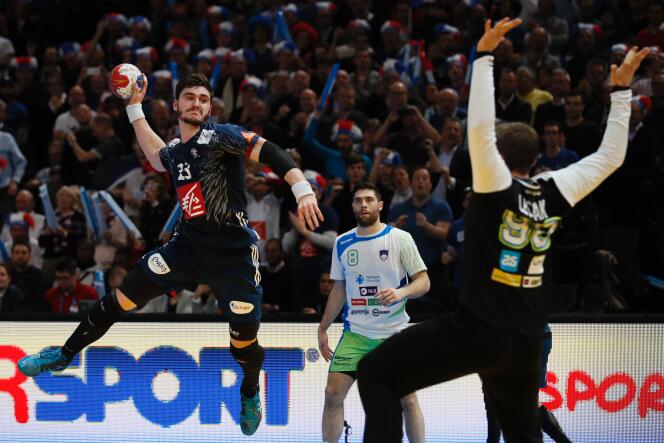 Le pivot Ludovic Fabregas lors de la demi-finale du Mondial de handball 2017 face à la Slovénie.