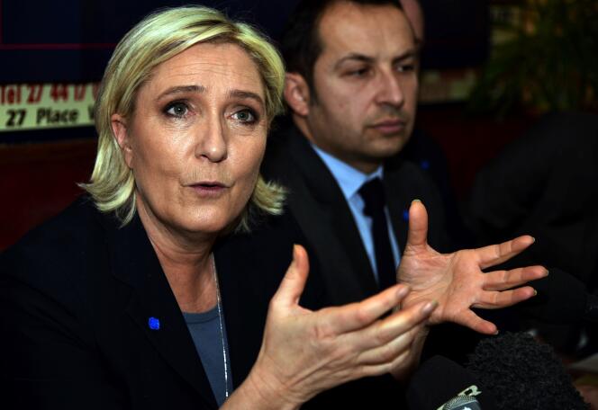 Marine Le Pen, le 27 janvier à Bouchain, dans le Nord.