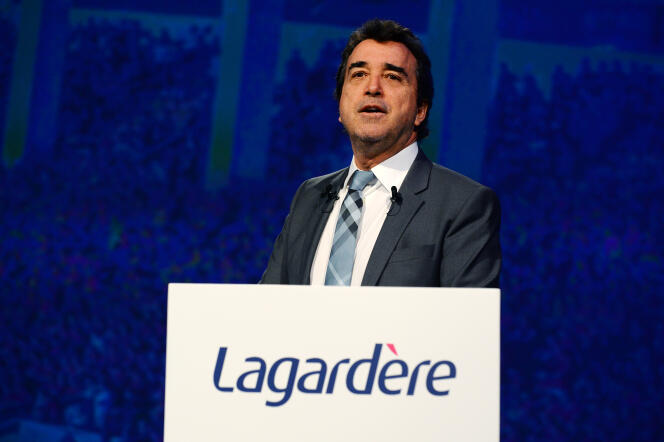 Le PDG du groupe Lagardère, Arnaud Lagardère, le 3 mai 2016 à Paris.