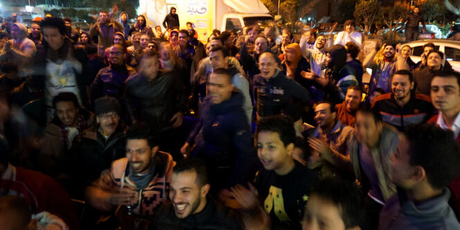 Des supporteurs de l’Egypte, dans un café du Caire, le 29 janvier 2017.