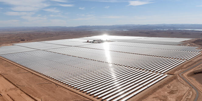 La centrale solaire Noor 1 près de Ouarzazate, au Maroc, en 2016.