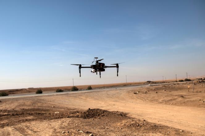 Un drone de l’armée irakienne au sud de Mossoul.