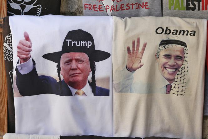Un magasin de T-shirts dans la vieille ville de Jérusalem, en novembre 2016.
