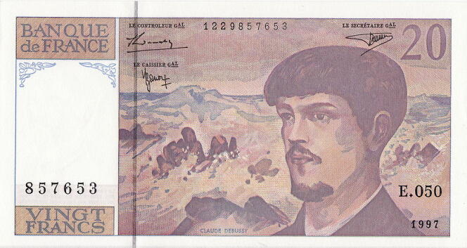 Un billet de 20 euros, 1997.