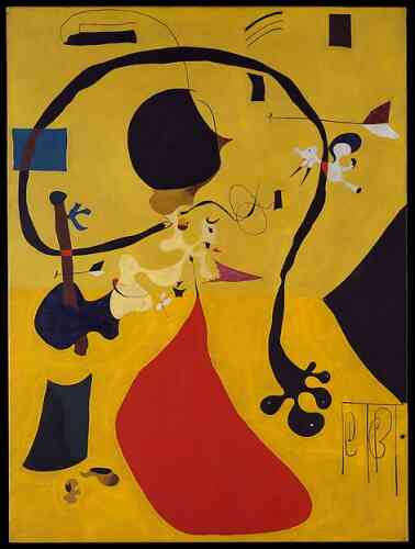 « Intérieur Hollandais (III) », de Joan Miro, huile sur toile, en 1928.