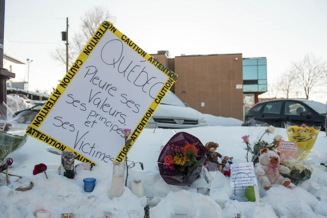Deux jours après l’attentat ayant fait six morts au Centre culturel islamique de Québec, dimanche 29 janvier.