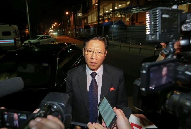 L’ambassadeur de Corée du Nord en Malaisie, Kang Chol (ici à Kuala Lumpir le 18 février), s’est entretenu avec le secrétaire général adjoint malaisien, lundi matin.