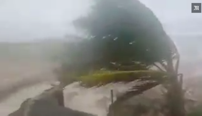 Pendant le passage du cyclone Dineo dans la province d’Inhambane au sud du Mozambique.
