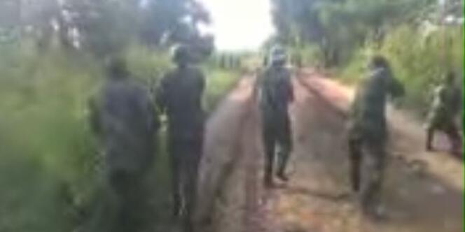 Capture d’écran de la vidéo, non datée, d’un massacre dans un village du Kasaï, au centre de la République démocratique du Congo (RDC).