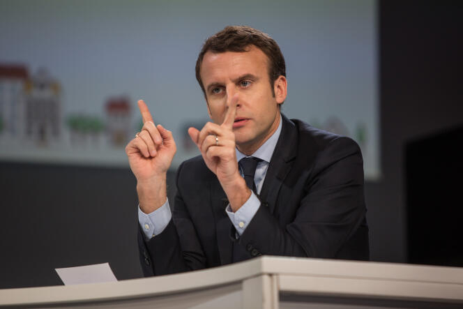 Emmanuel Macron, candidat du parti En marche ! à la présidentielle.