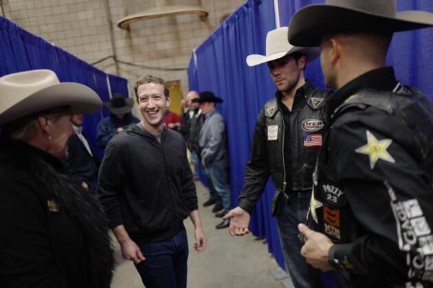 M. Zuckerberg lors d’un rodéo au Texas.