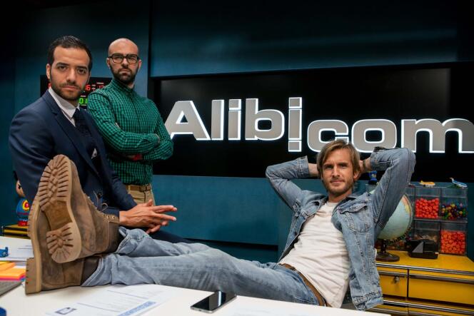 Tarek Boudali, Julien Arruti et Philippe Lacheau dans « Alibi.com », de Philippe Lacheau.