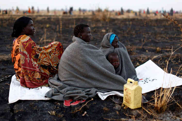 Thonyor (Soudan du Sud), le 26 février. Malgré la sécheresse qui frappe le sud-est du pays, la famine est d’abord d’origine humaine, fruit d’un conflit meurtrier qui ravage le pays depuis quatre ans.