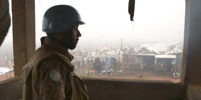 Un soldat de la Minusca, en octobre 2016 en Centrafrique.