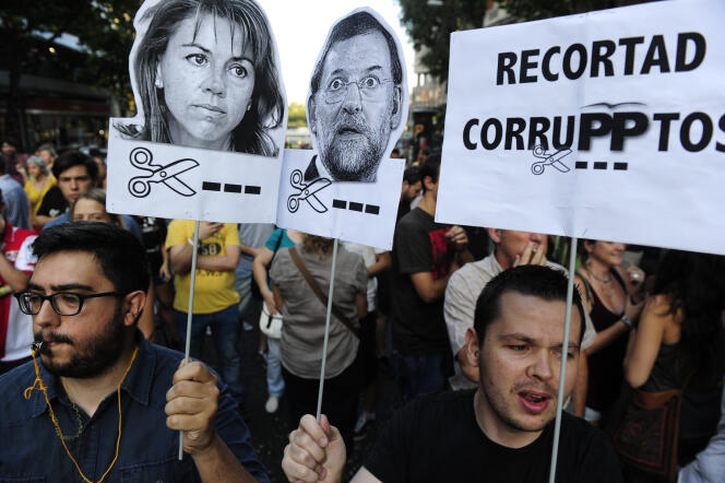 Manifestation contre la corruption à Madrid le 18 juillet 2013.