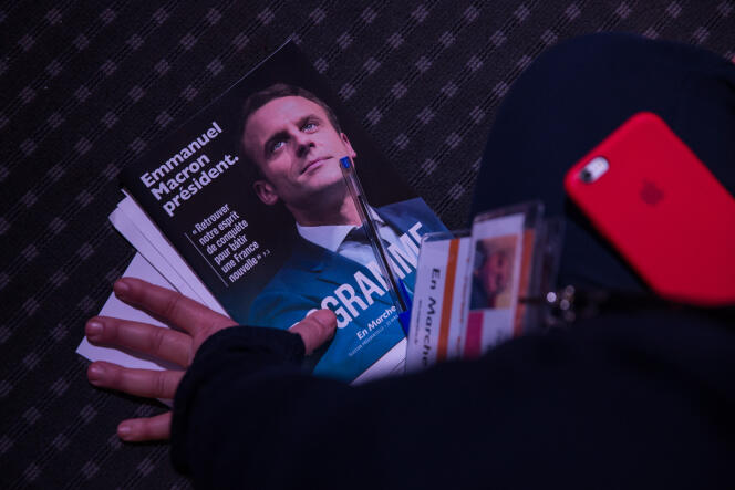 Emmanuel Macron a présenté son proogramme le 2 mars à Paris.