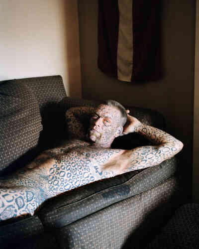 Larry, artiste tatoueur, Texas, Etats-Unis, 2015.