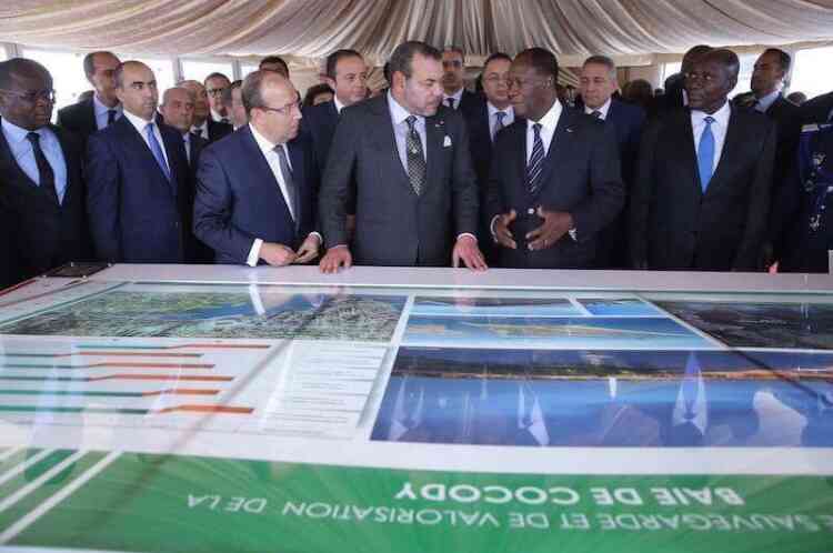 Le 6 mars, le roi du Maroc a fait un état des lieux du projet de réhabilitation de la Baie de Cocody avec Alassane Ouattara et la société marocaine Marchica Med en charge du pilotage du projet, débuté en 2015. Il a ensuite signé un accord sur la nouvelle phase de développement de la baie avec le ministre ivoirien des Infrastructures, Amédé Kouakou Koffi. Le montage du projet de 160 millions d’euros avait été attribué à la banque marocaine Attijariwafa.
