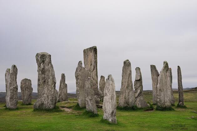 Les imposantes pierres levées de Callanish datent de 3 000 à 4 000 ans avant notre ère.