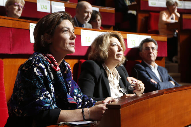 La sénatrice Chantal Jouanno (à gauche) à la seconde conférence environnementale annuel à Paris, le 20 septembre 2013.