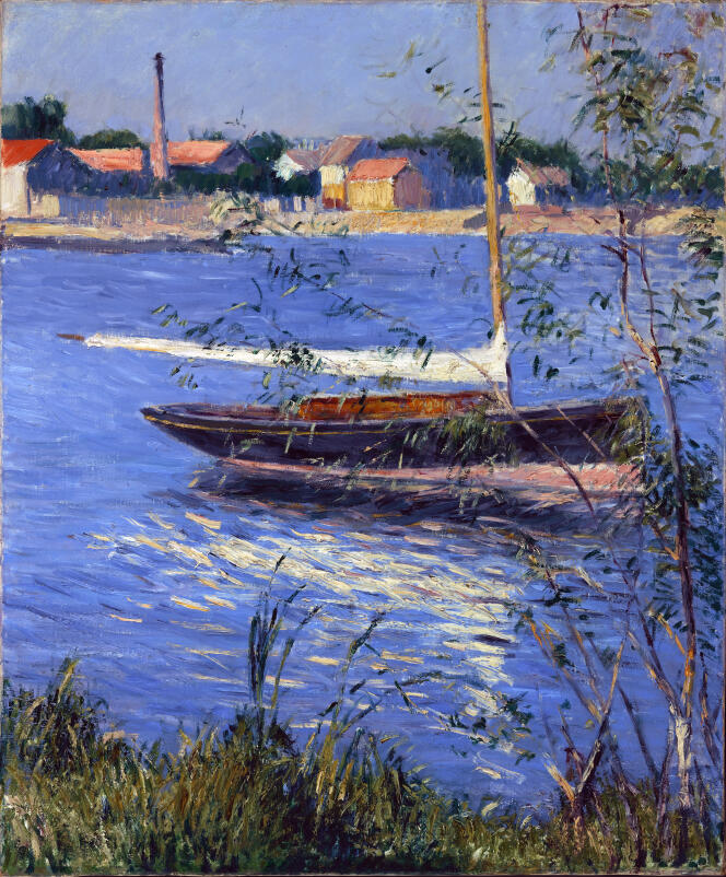Gustave Caillebotte: Un voilier au mouillage à Argenteuil (vers 1884).