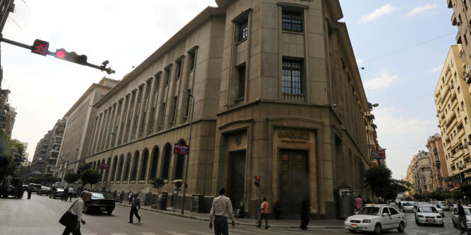 La banque centrale égyptienne, au Caire, en novembre 2016.