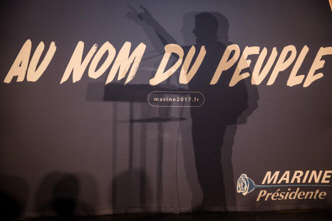« La réponse de la psychanalyse est partout et toujours antiségrégative » (Photo: meeting de Marine Le Pen à Saint-Raphaël dans le Var, le 15 mars).