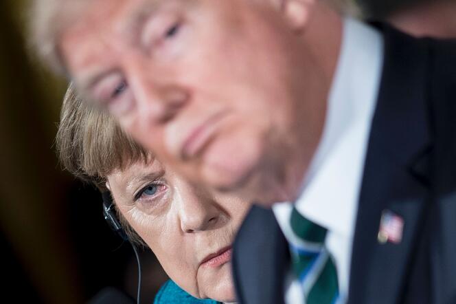 Angela Merkel et Donald Trump, le 17 mars à Washington.